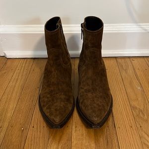 Saint Laurent Leopard Print Booties